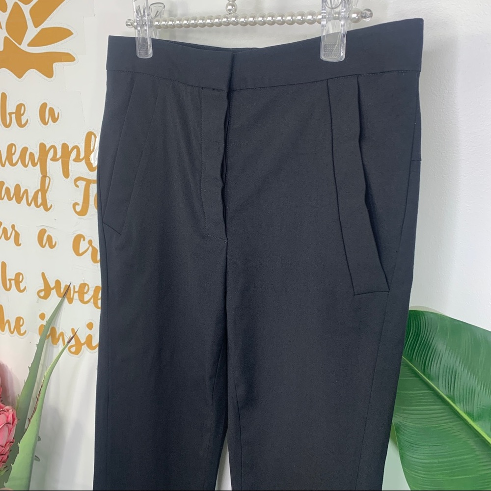 DIANE von FURSTENBERG Black Straight Trouser Pants Size 0 - Picture 3 of 13